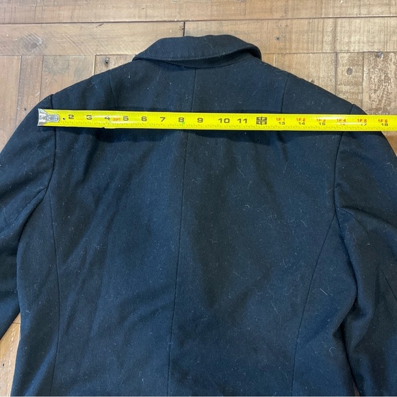 Vintage Pendleton Wool Blazer Women 8 Black Jacket Made In USA Utilitarian - Picture 9 of 11